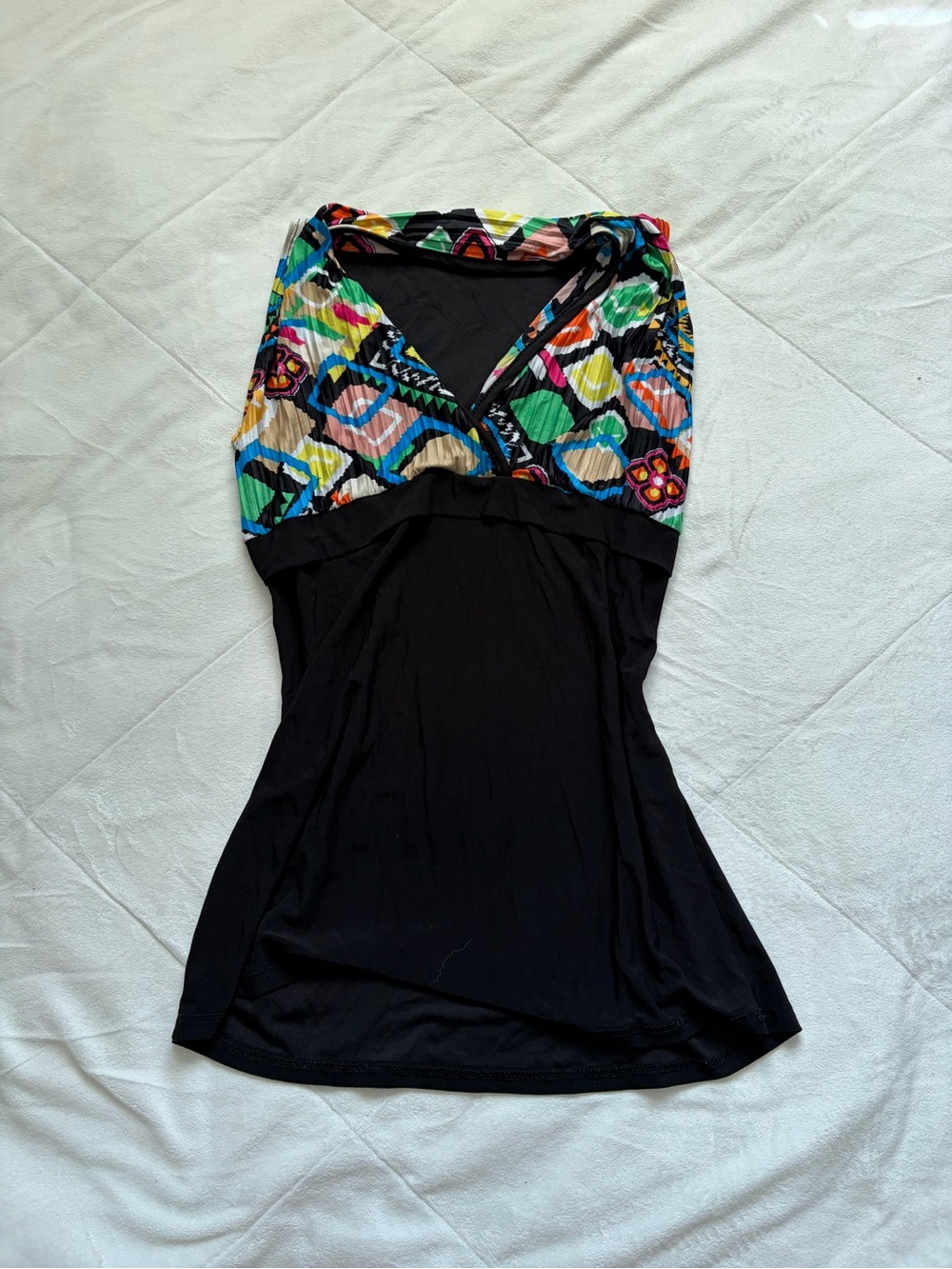 PROFILE Abstract Print Black Tank Top